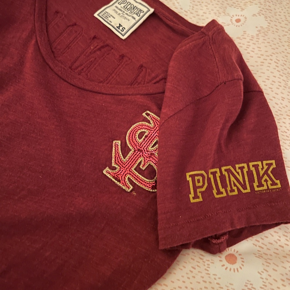 PINK Victoria's Secret FSU Collegiate Collection Florida State Seminoles Tee XS